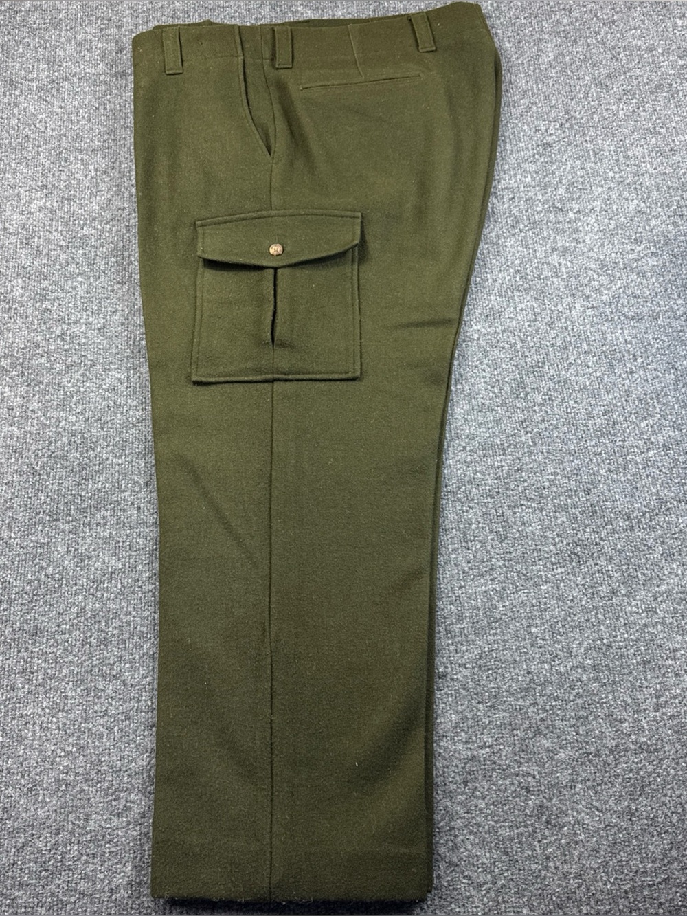 Vintage 90s Woolrich Wool Green Cargo Pants Size 40 Pockets Hunting - Picture 2 of 11